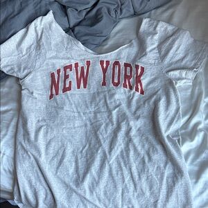 Brandy Melville Gray New York Graphic Tee